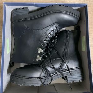 Combat black boots Sz 6